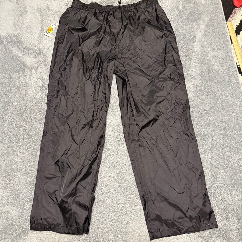 Bass Pro Shop Rain Pants Mens XL Lightweight Packable Nylon Black